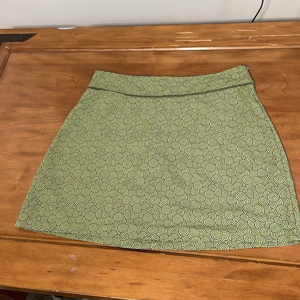 Kavu Womens Green Swirl Hiking Outdoor Casual Skirt Size 10